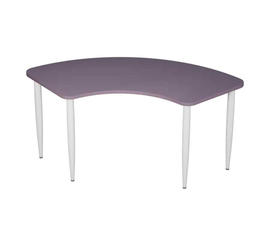 PLAYFORM 228 modulární hravé stoly, výška 750 mm, kovová podnož bílá, deska 25 mm, šeříková